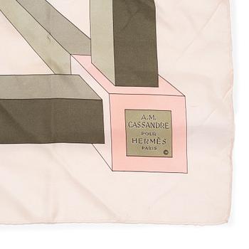 Hermès, two scarves "Les Coupés" and "Perspective".