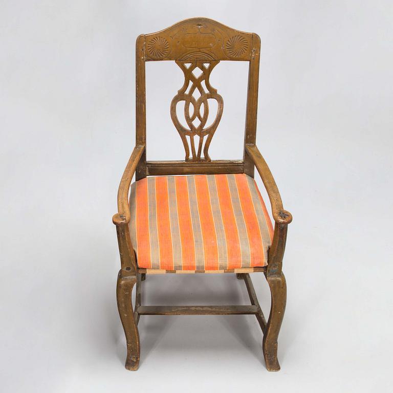 An armchair from second half of the 18th century.