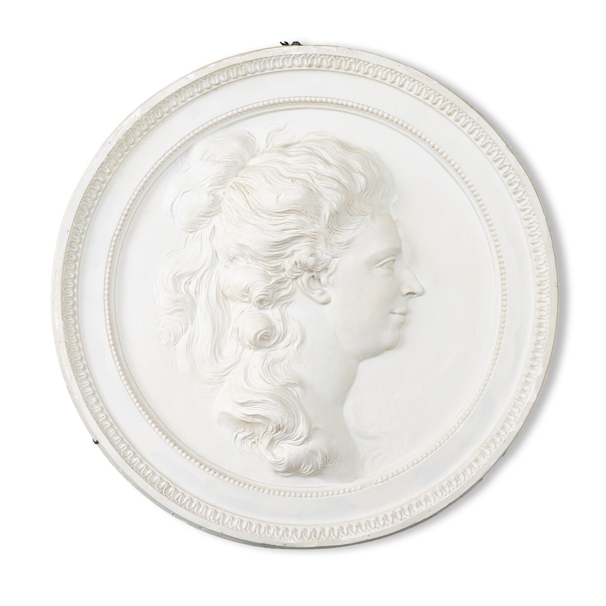 Portrait medallions, a pair, after Johan Tobias Sergel (Sweden 1740–1814),