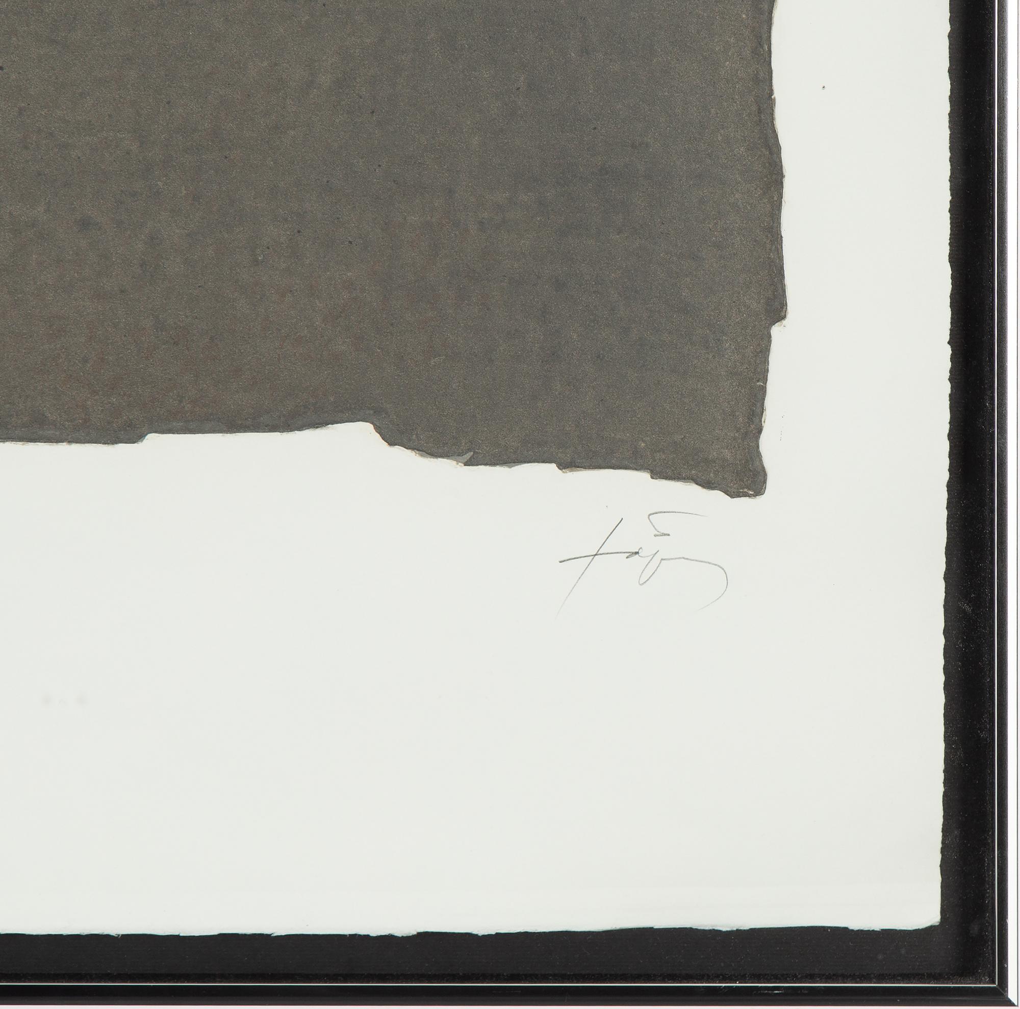 Antoni Tàpies, färgetsning, signerad HC.