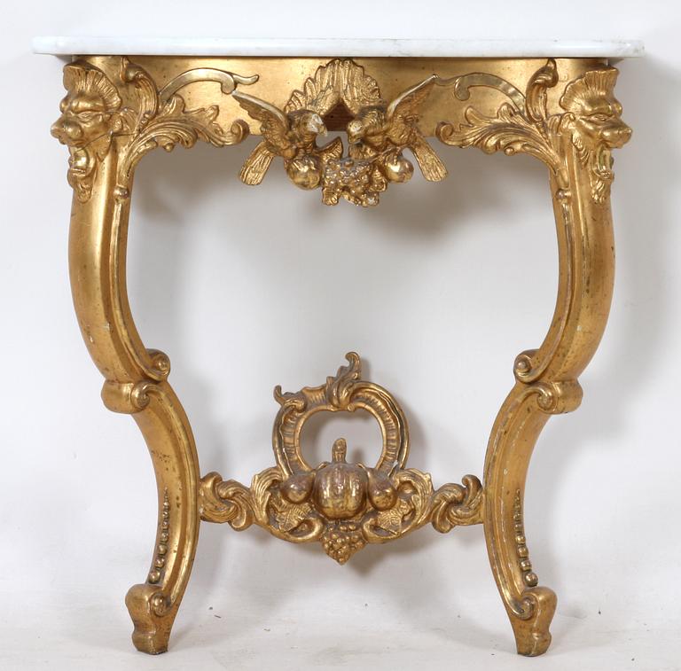 SPEGEL SAMT KONSOLBORD, nyrokoko, 1800-talets slut.