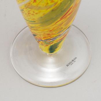 Bertil Vallien, a glass vase, a bottle and a bowl, Artist Collection, Kosta Boda.