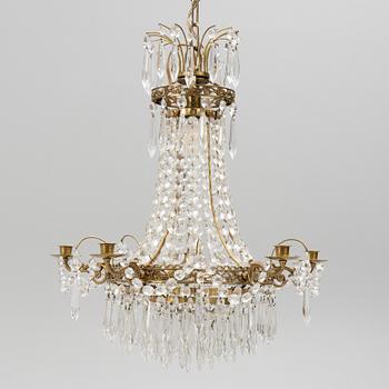 An Empire style chandelier, mid-20th Century.