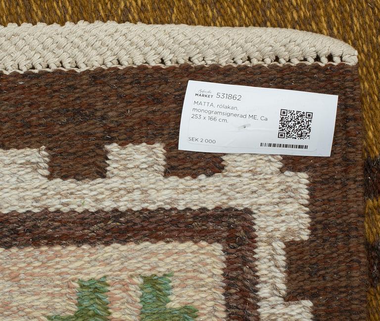 MATTA, rölakan, monogramsignerad ME, Ca 253 x 166 cm.