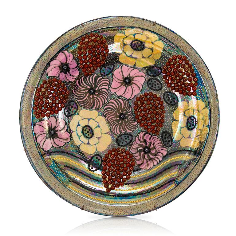 Birger Kaipiainen, a stoneware decorative bowl signed Kaipiainen Arabia.