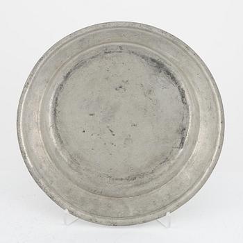 A group of eight Swedish pewter dishes, 18th-20th Century, including Mathias Norling, Jönköping, 1863.