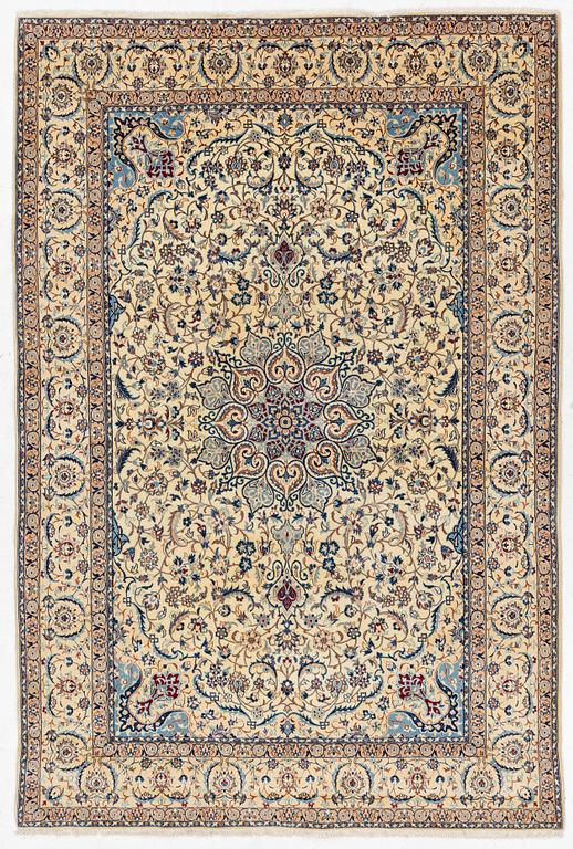 Rug, Nain, part silk, approx. 300 x 203 cm.