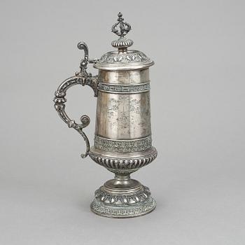 STOP, silver, Nyrenässans, otydliga stämplar, möjligen Göteborg 1885. Vikt ca 575 gram.