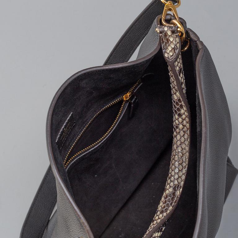 Black Parnassea Python Handle Babylon Tote Bag.