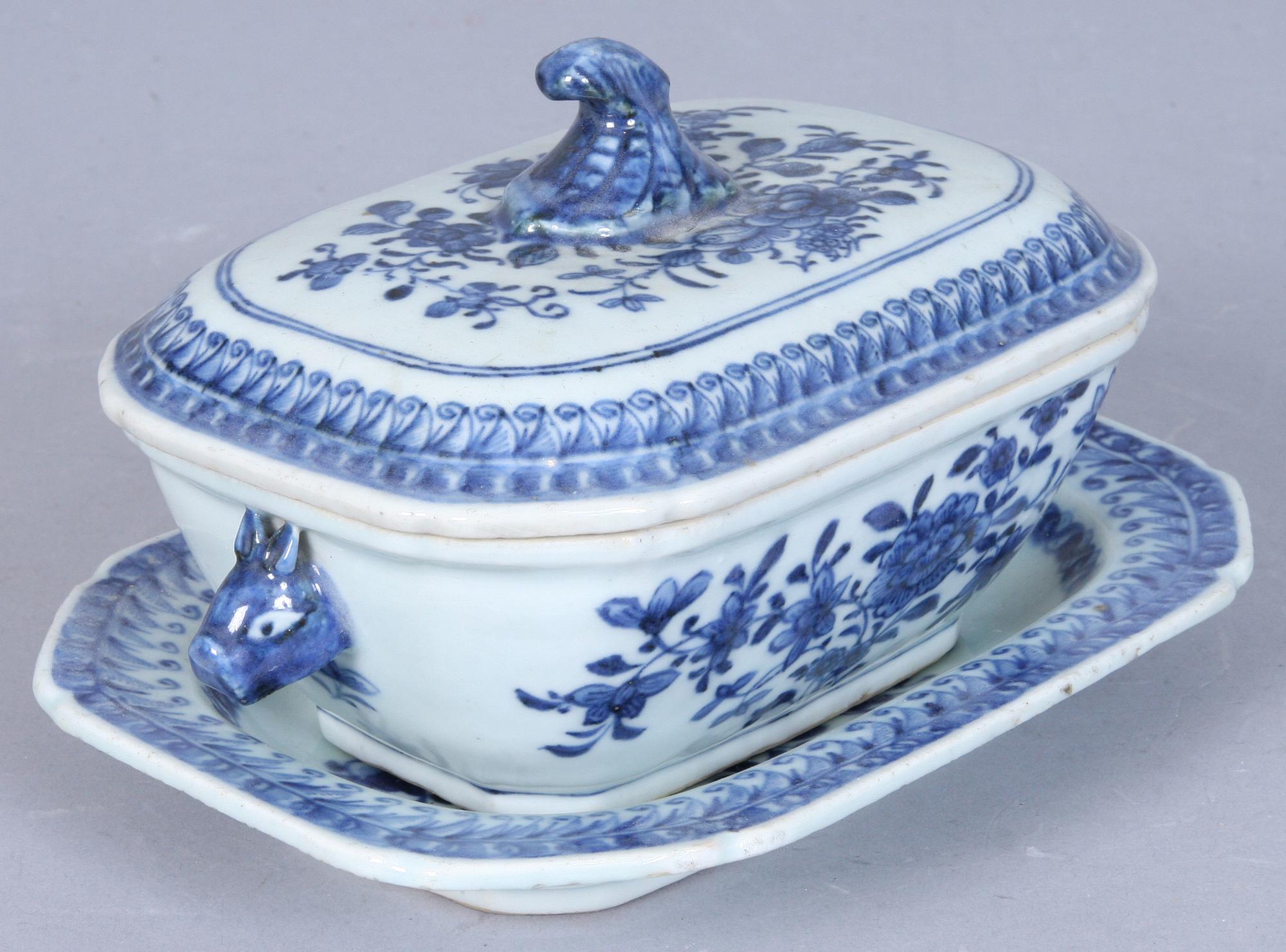 SMÖRASK med UNDERFAT, Kina 1700-tal.