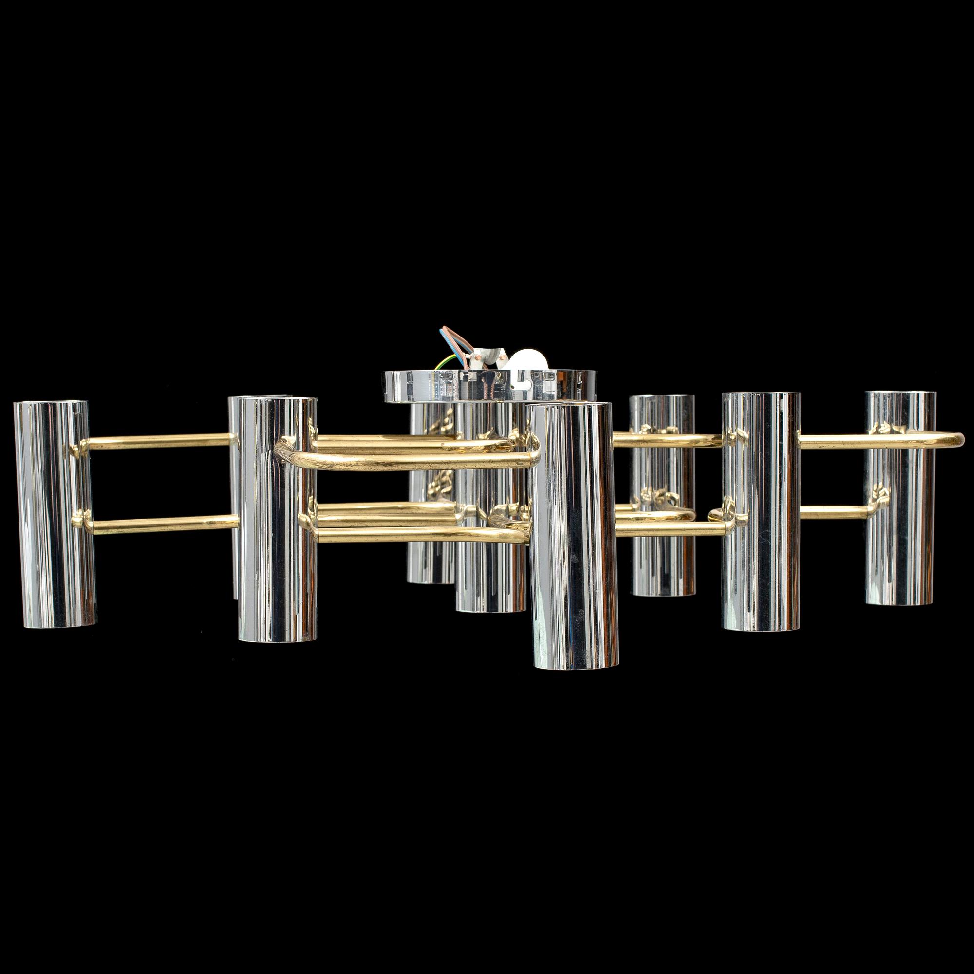 An eight-light ceiling light, second half of the 20th century.