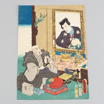 Utagawa Kunisada, färgträsnitt, Japan, 1800-tal.