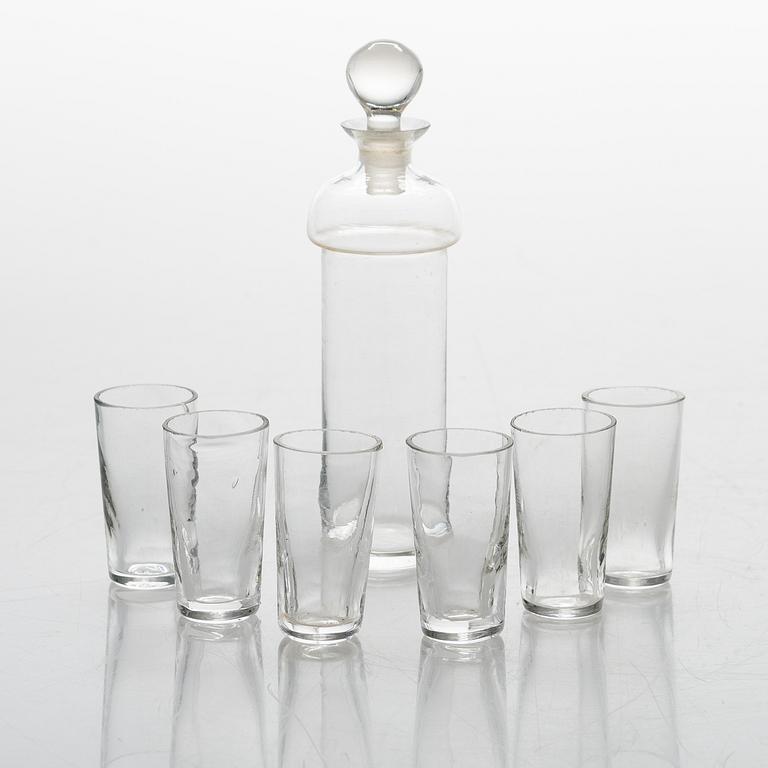 VODKASETTI, lasia, 1800-luvun loppua.