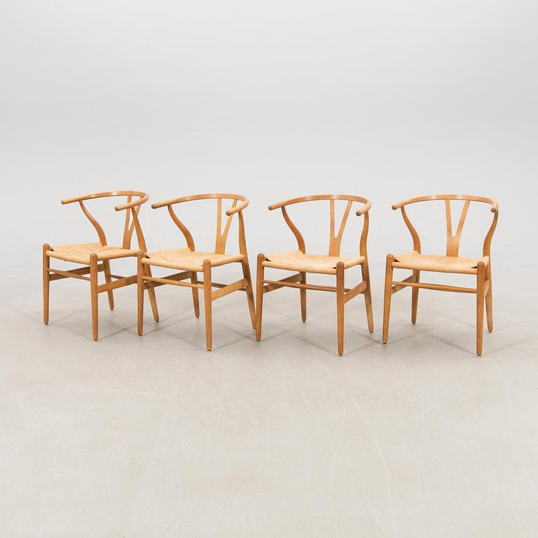 Hans J. Wegner, chairs, 4 pcs, "The Y-Chair" model CH-24, Carl Hansen & Søn, Denmark.