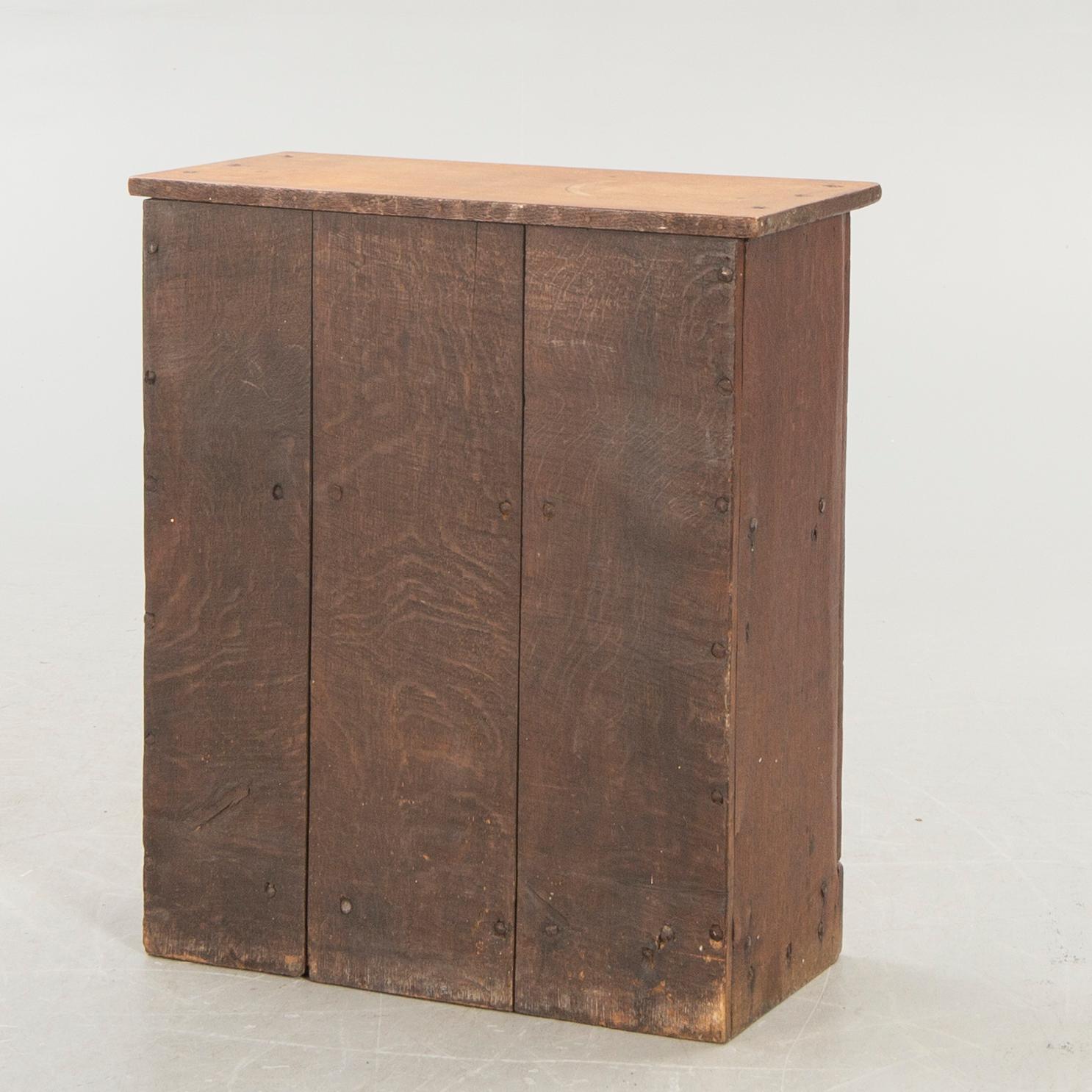 A danish 19th century oak wall cabinet.
