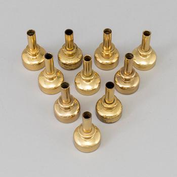 HANS-AGNE JAKOBSSON, 19 brass candle sticks.