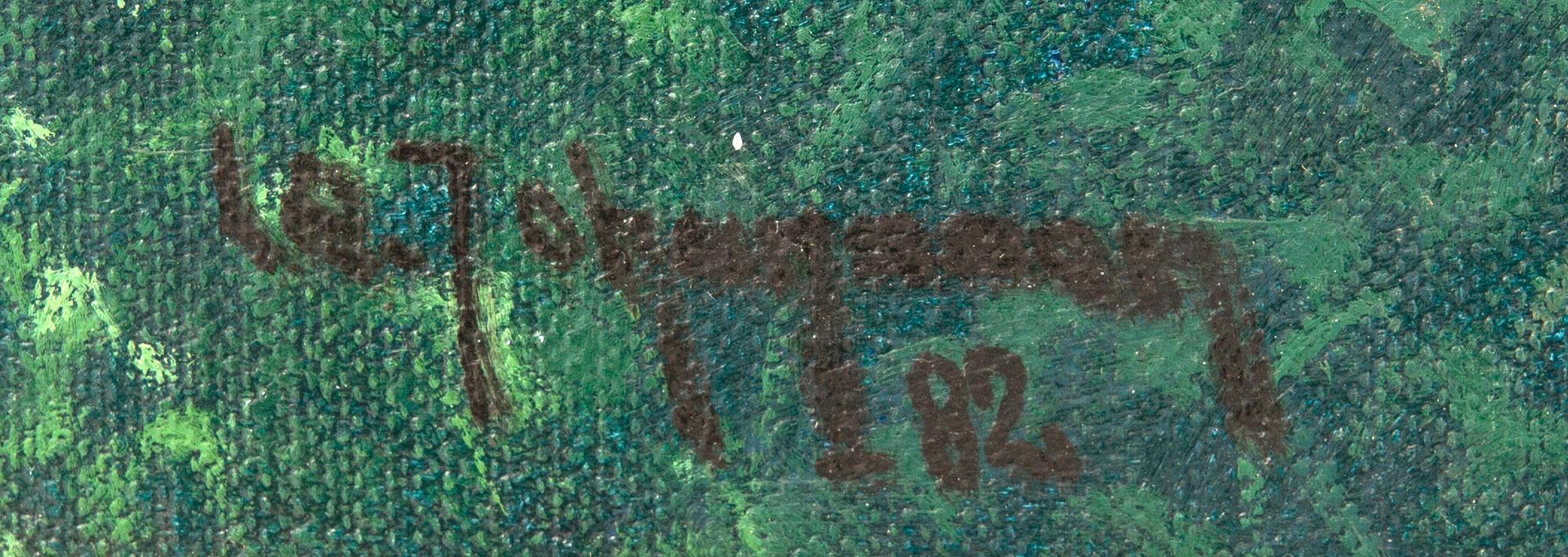 Leif Johansson, olja på pannå signerad och daterad 82.