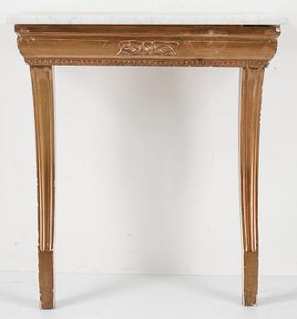 SPEGEL MED KONSOLBORD, Gustaviansk stil, 1900-talets första hälft.