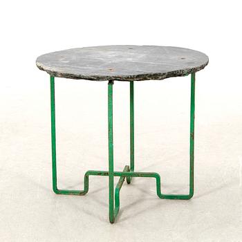 Carl Hörvik, a 1930s slate garden table nr 7 Produced by Grythyttan Stålmöbler & Skifferverket.