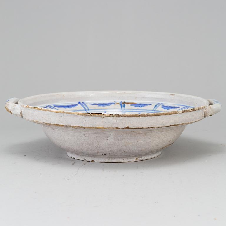 A German faiance bowl, 18th Century.