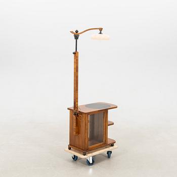 Side table with lamp Art Deco first half of the 20th century.