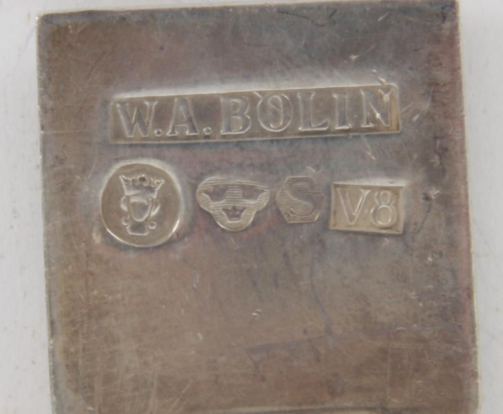 SKÅLFAT MED HÄNKEL, silver W.A Bolin, ASKFAT, silver, G.A.B.