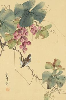 A Chinese silk painting by an unidentified artist, 20th century.