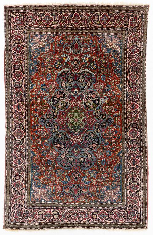 Matta, antik Mobarakeh Isfahan, ca 219 x 138 cm.