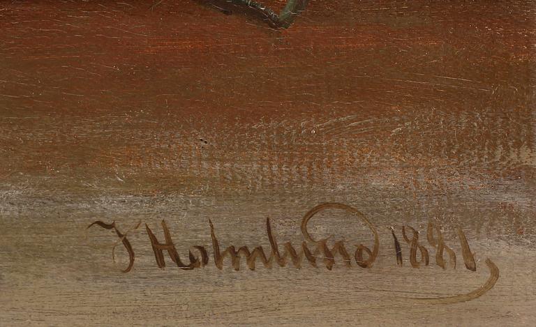 JOSEFINA HOLMLUND, olja på duk, sign o dat 1881.