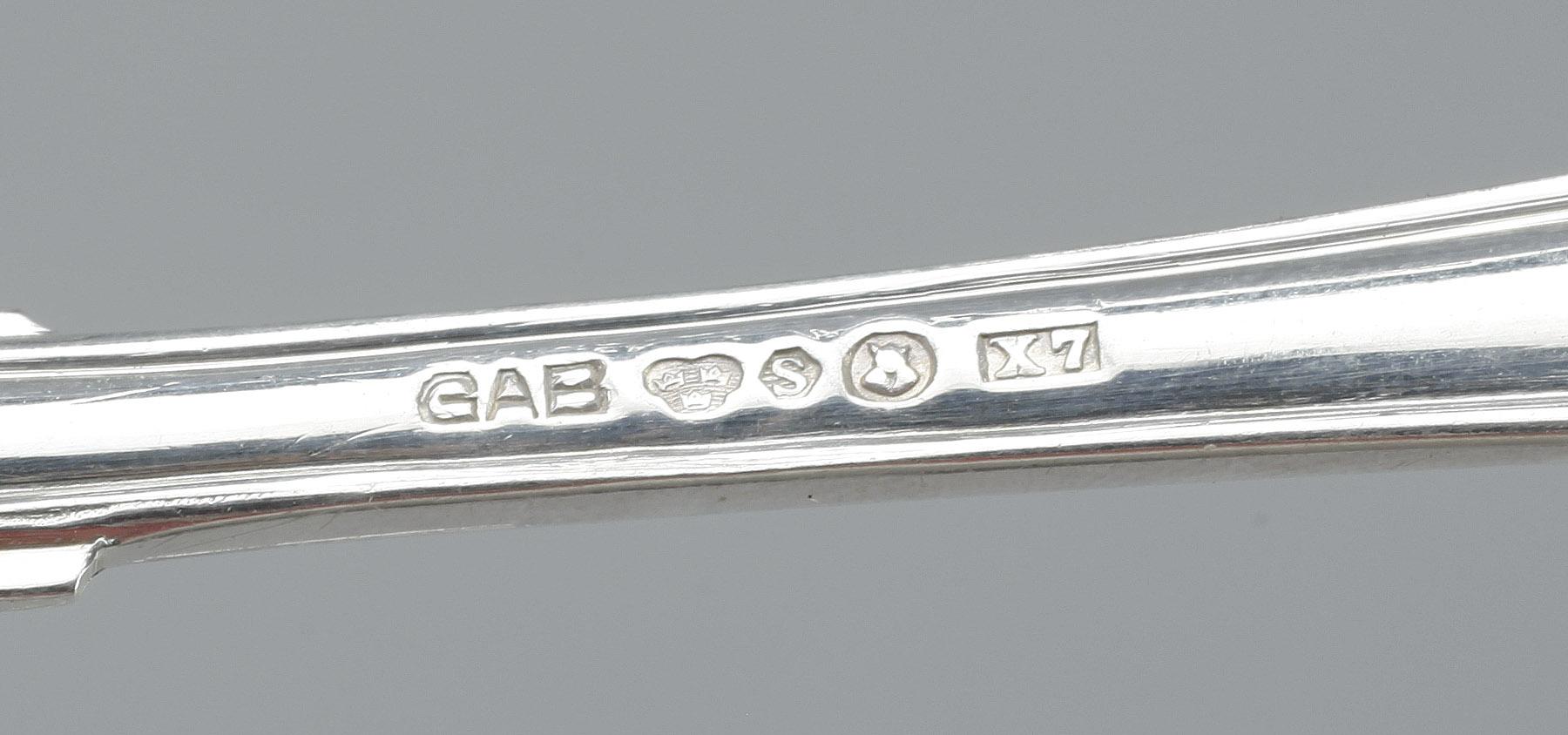 PARTI SKEDAR, 25st, silver, bland annat Guldsmedsaktiebolaget, Stockholm, 1924. Vikt ca 708g.