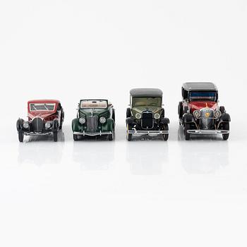 Eight die cast model cars, Franklin Mint.