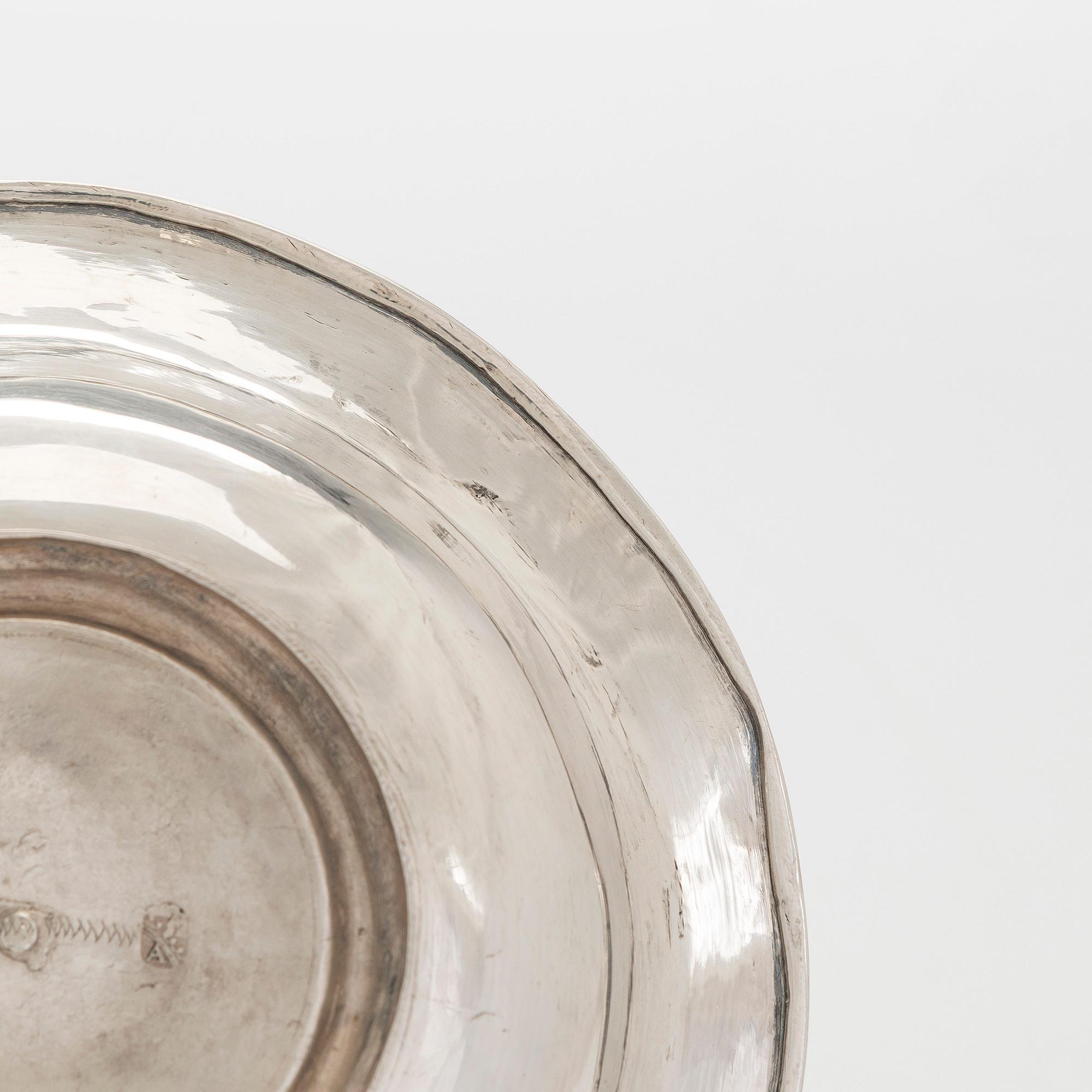 Kaffekoppar, ett par, silver och förgyllt silver (12L), sannolikt A F Bergmüller, Weissenfels, ca 1820. Empir.