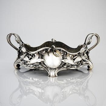 CF Carlman, jardinière, Art Nouveau, Stockholm 1899, silver.