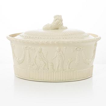 A creamware pâté terrine, Rörstrand, Sweden, first part of the 19th century.
