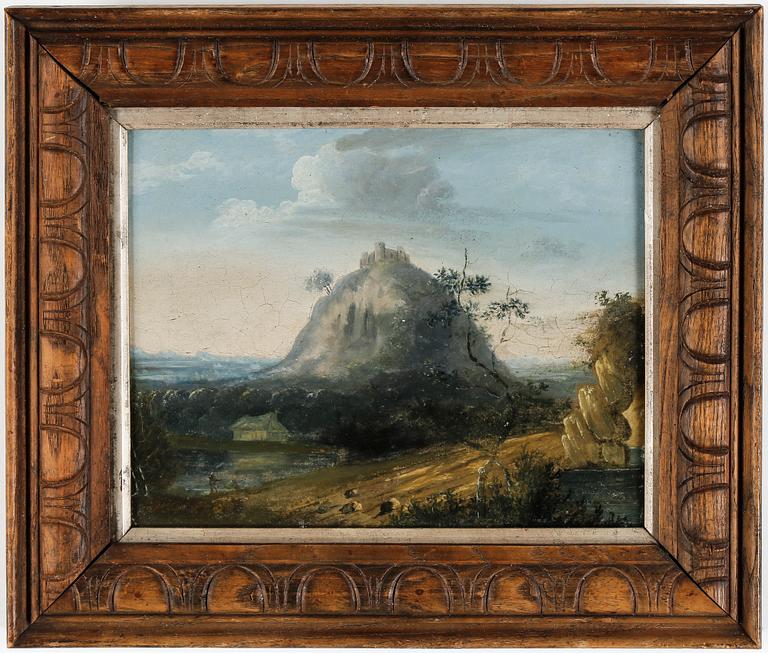 OKÄND KONSTNÄR, olja på pannå, 1700/1800-tal.