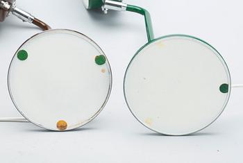 SKRIVBORDSLAMPOR, 2 st,"OS-lampan", Anders Pehrson, Ateljé Lyktan, Åhus, 1900-talets andra hälft.