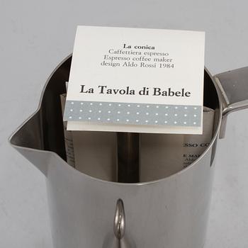 ESPRESSOBRYGGARE, "La Conica", Aldo Rossi, Alessi, 1900-talets senare del.