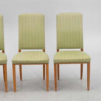 Carl Malmsten, stolar 4 st "Gustavus" Åfors möbelfabrik, 1900-talets andra hälft.