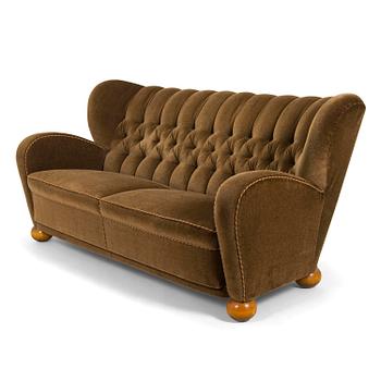 Märta Blomstedt, soffa, "Aulanko"-modellen. Formgiven 1939.