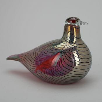 FÅGEL, glas, signerad O. Toikka, Nuutajärvi.