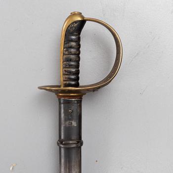 A Swedish cavalry sword 1893 pattern with scabbard.