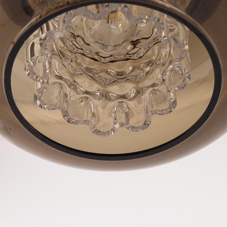 Carl Fagerlund, a 'Bubblan' glass and brass wall light, Orrefors.