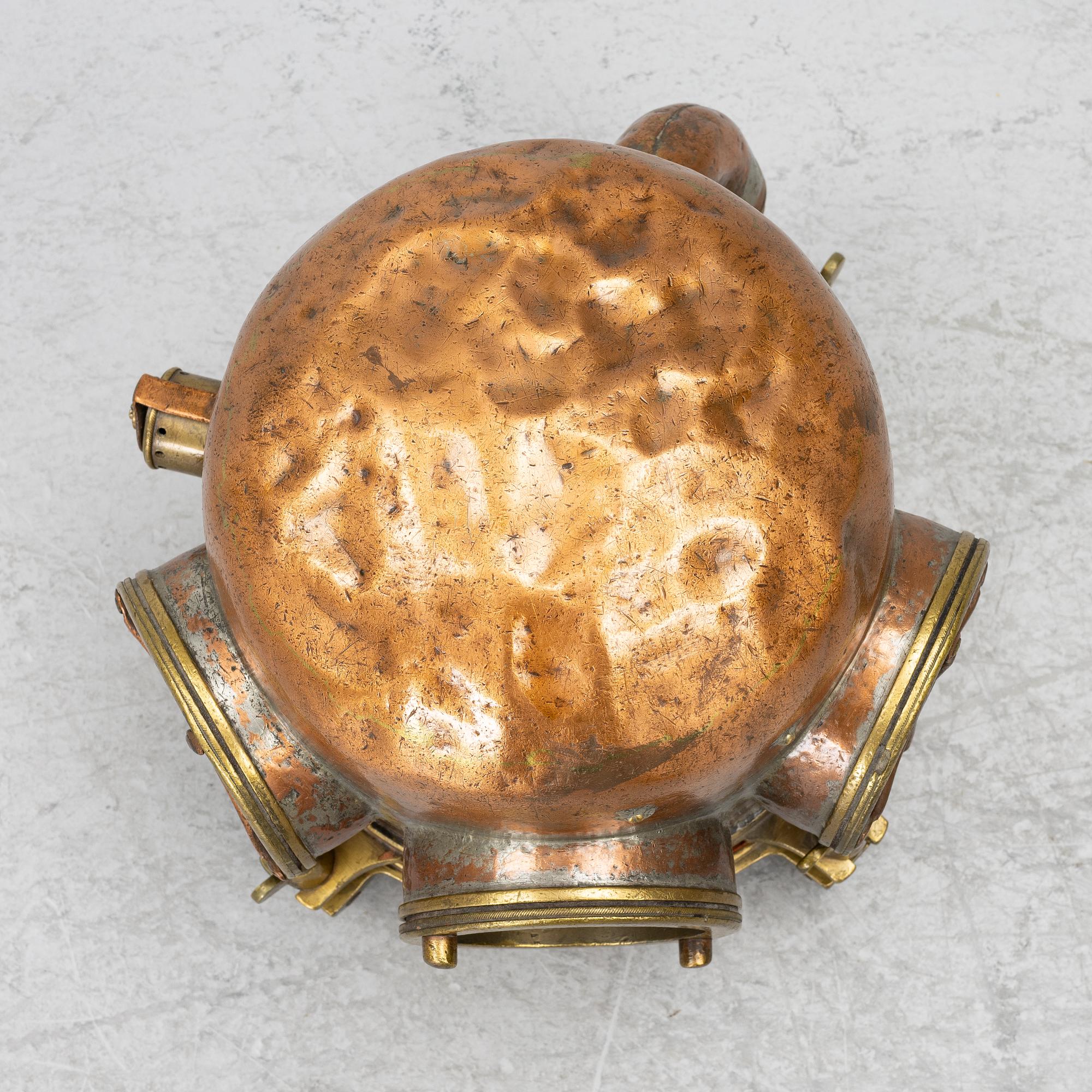 Diving helmet, for deep-sea divers, circa 1900 (before 1904),  C.A. Lindqvist (Carl Axel L 1828-1904).