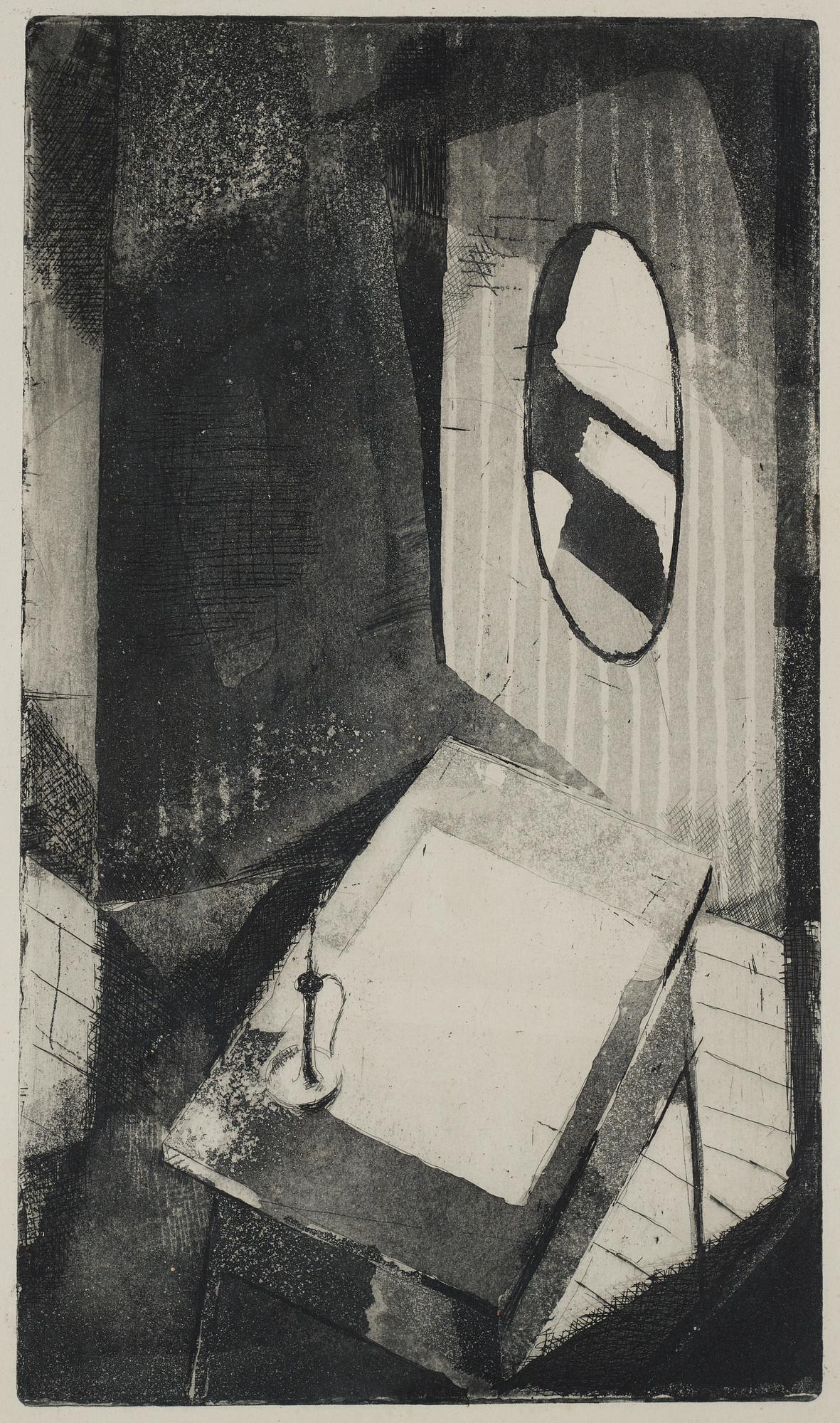 Philip von Schantz, etching, not signed, 1950s.