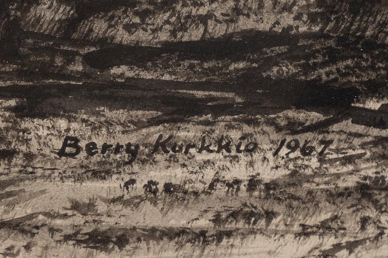 Berry Kurkkio, Reindeer by a mountain lake.