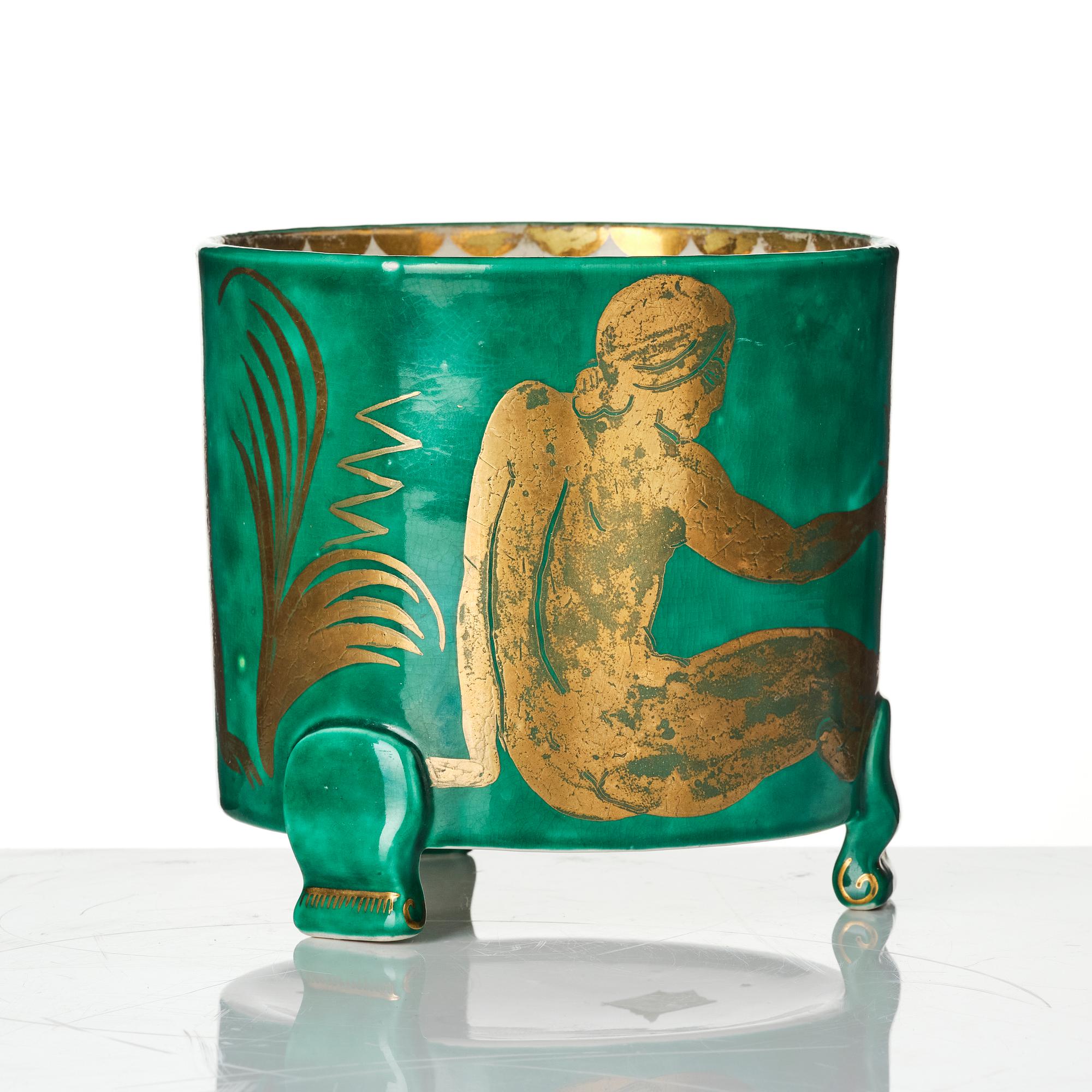 Wilhelm Kåge, outer casing, 2 pieces and bowls, 3 pieces, stoneware, Gustavsberg, most dated 1927-29.