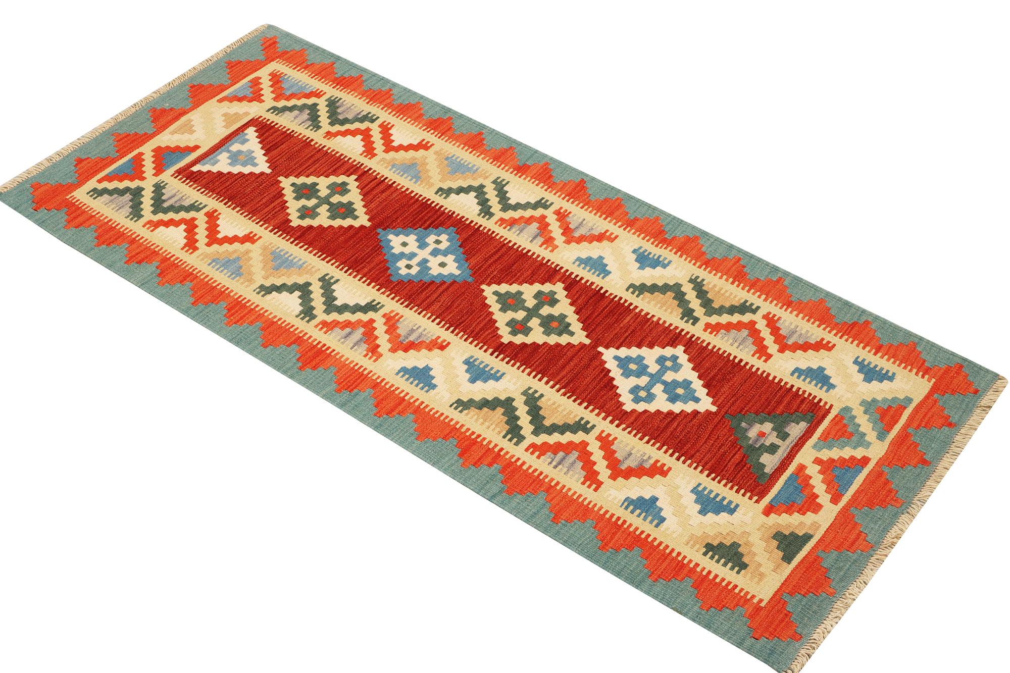A Kilim runner carpet, c. 196 x 88 cm.