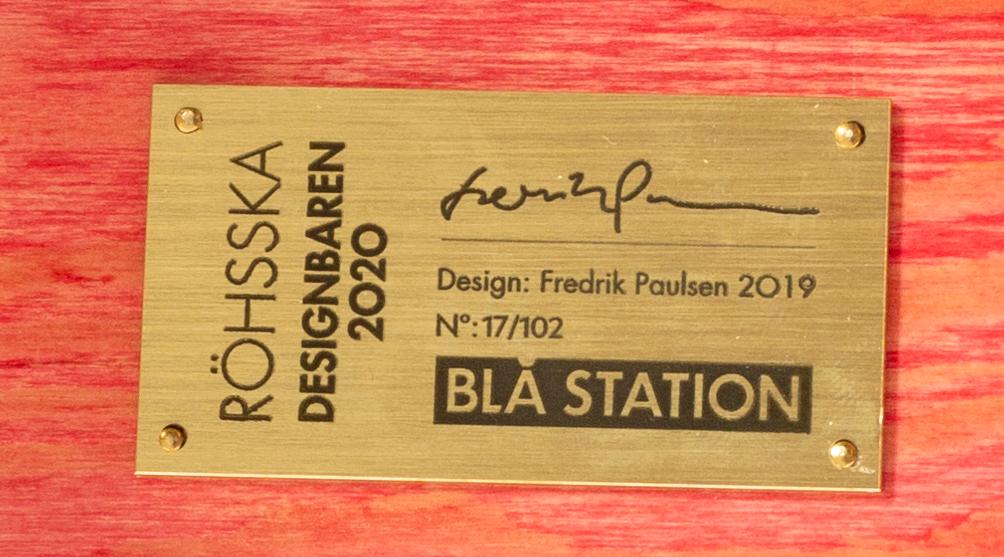 FREDRIK PAULSEN, "Röhsska"Designbaren, stol, Blå Station 2020, Stol 17/102.