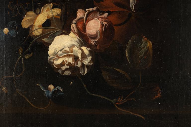 Dutch school, 17th Century, Still life with roses and tulip.