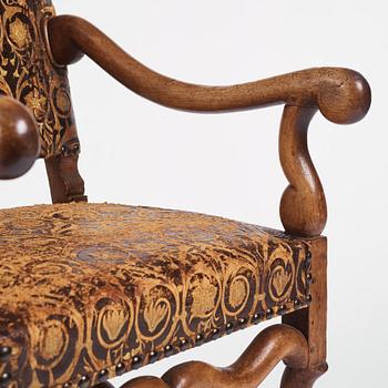 A Baroque armchair, circa 1700.